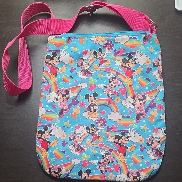 Vintage Disney Parks Exclusive Official Mickey & Minnie Colorful Tote Bag - Picture 3 of 8